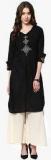 Haute 5 Black Embroidered Kurta Pants Set women