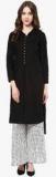 Haute 5 Black Solid Kurta Pants Set women