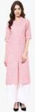 Haute 5 Pink Printed Kurta Pants Set women