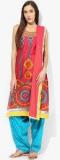 Haute Curry By Shoppers Stop Pink Printed Salwar Kameez Dupatta women