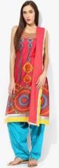 Haute Curry By Shoppers Stop Pink Printed Salwar Kameez Dupatta women