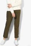 Her By Invictus Olive Slim Fit Solid Regular Trouser Women