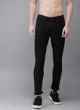 Here&now Black Skinny Fit Mid Rise Clean Look Jeans Men