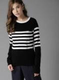 Here&now Blue & White Striped Pullover Sweater Women