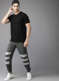 Here&now Solid Charcoal Grey Joggers Men