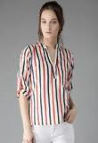 Here&now White Striped Blouse Women