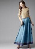 Here&now Women Solid A Line Maxi Skirt Women