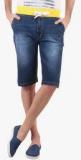 High Star Blue Washed Shorts Men