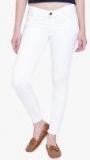 High Star White Mid Rise Slim Fit Jeans Women