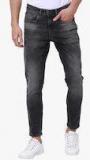 Highlander Dark Grey Washed Mid Rise Slim Fit Jeans men