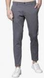 Highlander Grey Solid Slim Fit Chinos Men