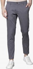 Highlander Grey Solid Slim Fit Chinos men