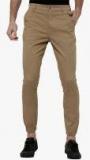 Highlander Khaki Solid Joggers Men