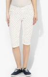 Honey By Pantaloons White Printed Capris Women