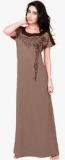 Honey Dew Brown Embroidered Sleepwear Women