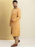 House Of Pataudi Embroidered Kurta With Churidar Men