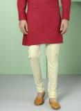 House Of Pataudi White Solid Churidar Women