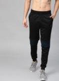 Hrx By Hrithik Roshan Black & Navy Blue Colourblocked Joggers Men