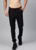 Hrx By Hrithik Roshan Black Solid Regular Fit Lifestyle Joggers Men