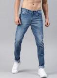 Hrx By Hrithik Roshan Blue Skinny Fit Mid Rise Low Distress Stretchable Jeans Men