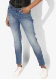 Hrx By Hrithik Roshan Blue Slim Fit Mid Rise Clean Look Jeans Women