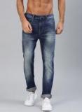 Hrx By Hrithik Roshan Blue Slim Tapered Fit Mid Rise Clean Look Stretchable Jeans Men