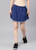 Hrx By Hrithik Roshan Blue Solid Skorts Women