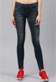 Hrx By Hrithik Roshan Blue Washed Skinny Fit Mid Rise Jeans women