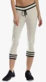 Hrx By Hrithik Roshan Cream Solid Capri Women