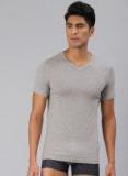 Hrx By Hrithik Roshan Grey Melange Solid Inner T Shirt Men