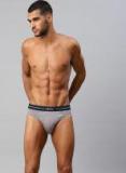 Hrx By Hrithik Roshan Grey Solid Basic Brief Men