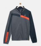 Hrx By Hrithik Roshan Grey Solid Sporty Jacket Boys