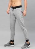 Hrx By Hrithik Roshan HRX Active By Hrithik Roshan Grey Melange Solid Joggers Men