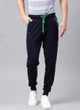 Hrx By Hrithik Roshan Navy Blue Solid Slim Fit Joggers Men