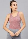 Hrx By Hrithik Roshan Peach Coloured Solid Non Wired Non Padded Sports Bra Women