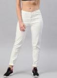 Hrx By Hrithik Roshan White Boyfriend Fit Mid Rise Clean Look Stretchable Jeans Women