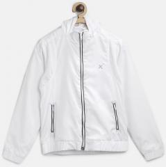 Hrx By Hrithik Roshan White Solid Sporty Jacket boys