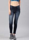 HRX By Hrithik Roshan Women Blue Skinny Fit Mid Rise Clean Look Stretchable Jeans