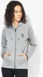 Hummel Classic Bee Wo Neo Zip Grey Solid Hoodie Women