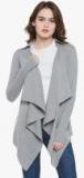 Hypernation Grey Solid Shrug Women