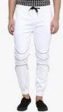 Hypernation White Solid Track Pant Men