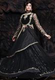 Hypnotex Black Embroidered Lehenga Women