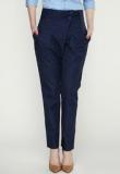 I Know Solid Blue Trousers Women