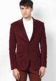 I Know Solid Maroon Blazer Men