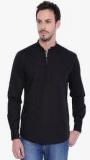 I-voc Black Solid Kurta Men