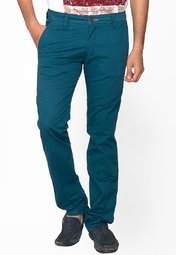 Identiti Solid Blue Chinos Men