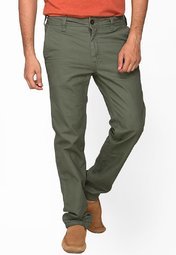 Identiti Solid Green Cargo Men