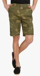 Imagica Green Printed Shorts Men