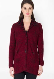 Imagination Maroon Winter Jackets Women