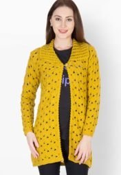 Imagination Yellow Solid Shrug Women